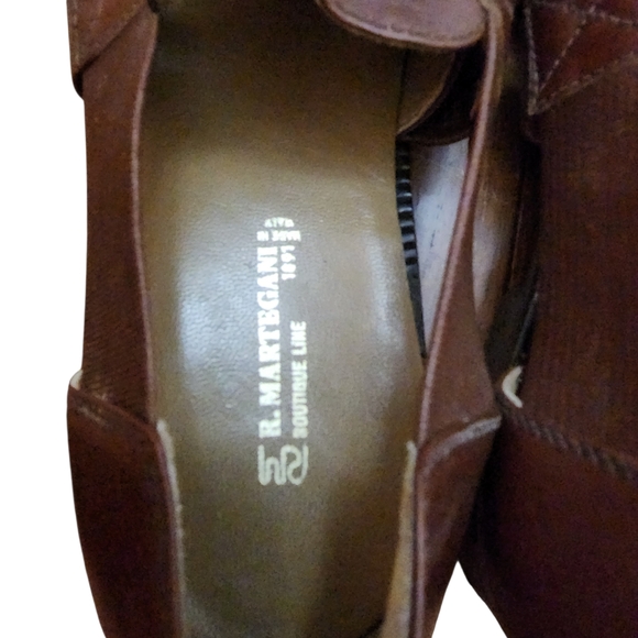 R. Martegani Handmade In Italy Brown Leather Men's Shoes Size 10 - Picture 7 of 11